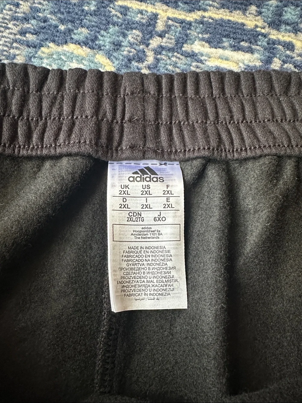adidas Black Jogger Pants with White Side Stripes